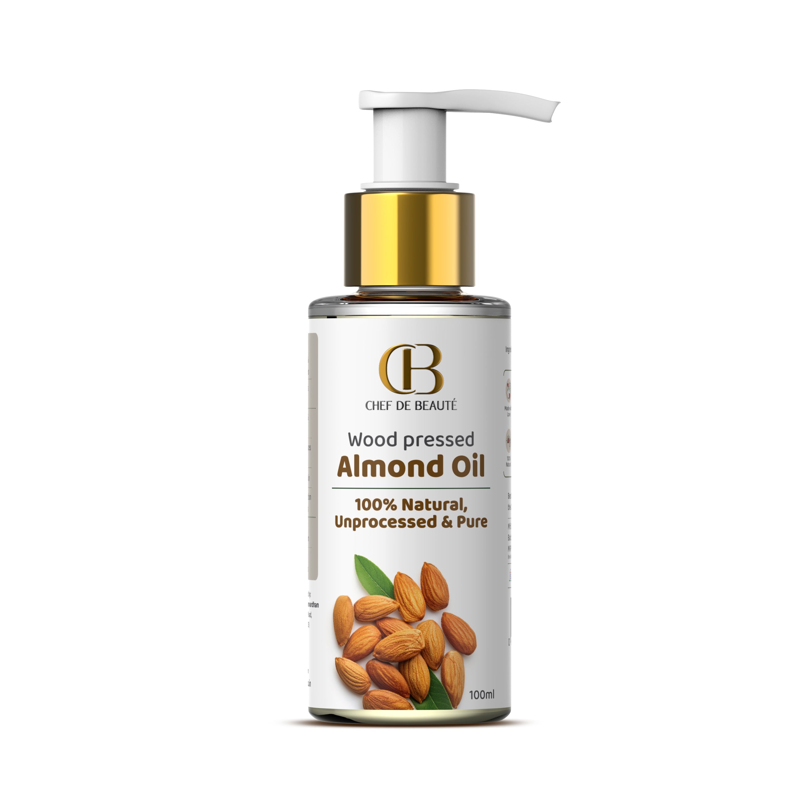 Wood Pressed Almond Oil - 100% Pure, Natural & Unprocessed