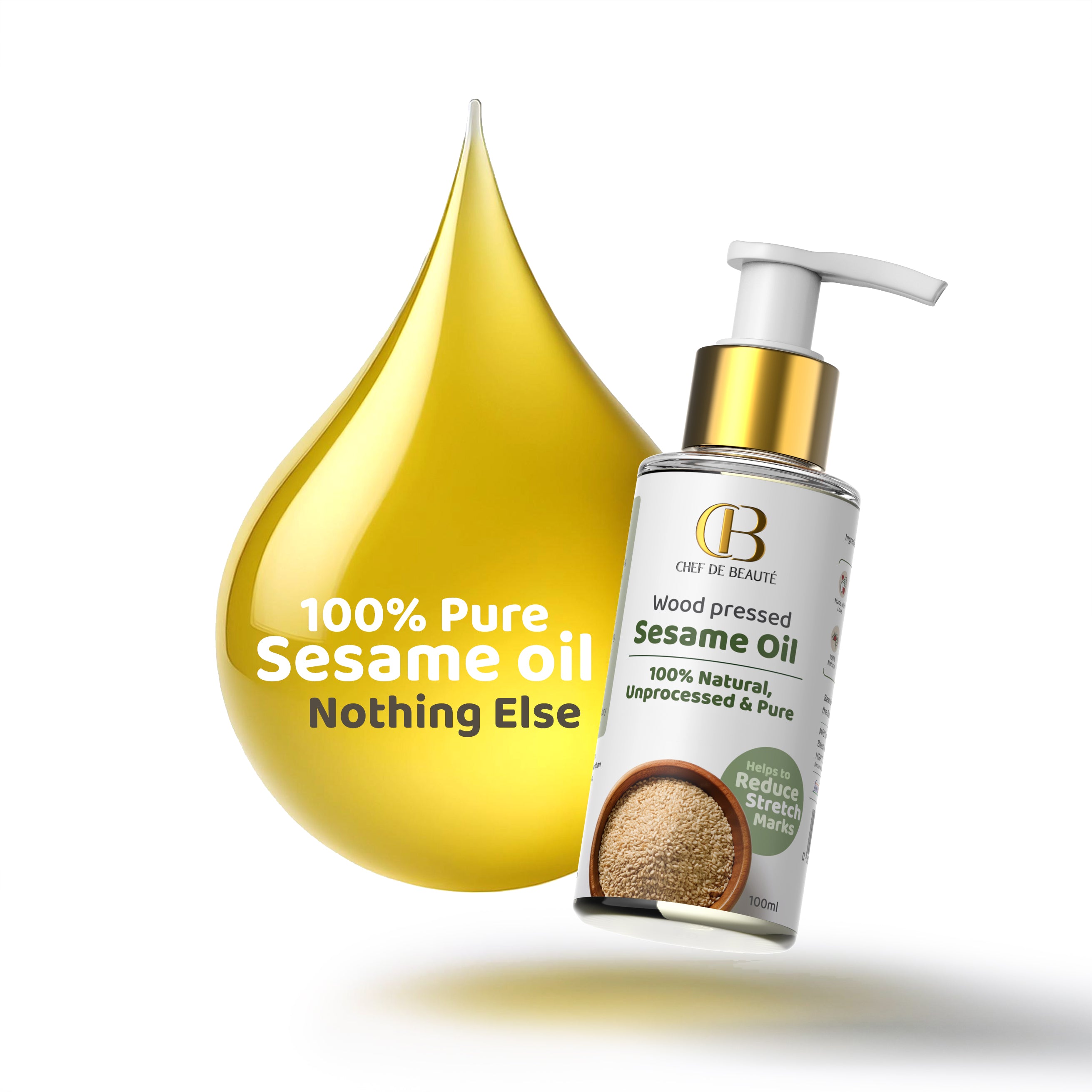 Woodpressed Sesame Oil - 100% Pure, Natural & Unprocessed