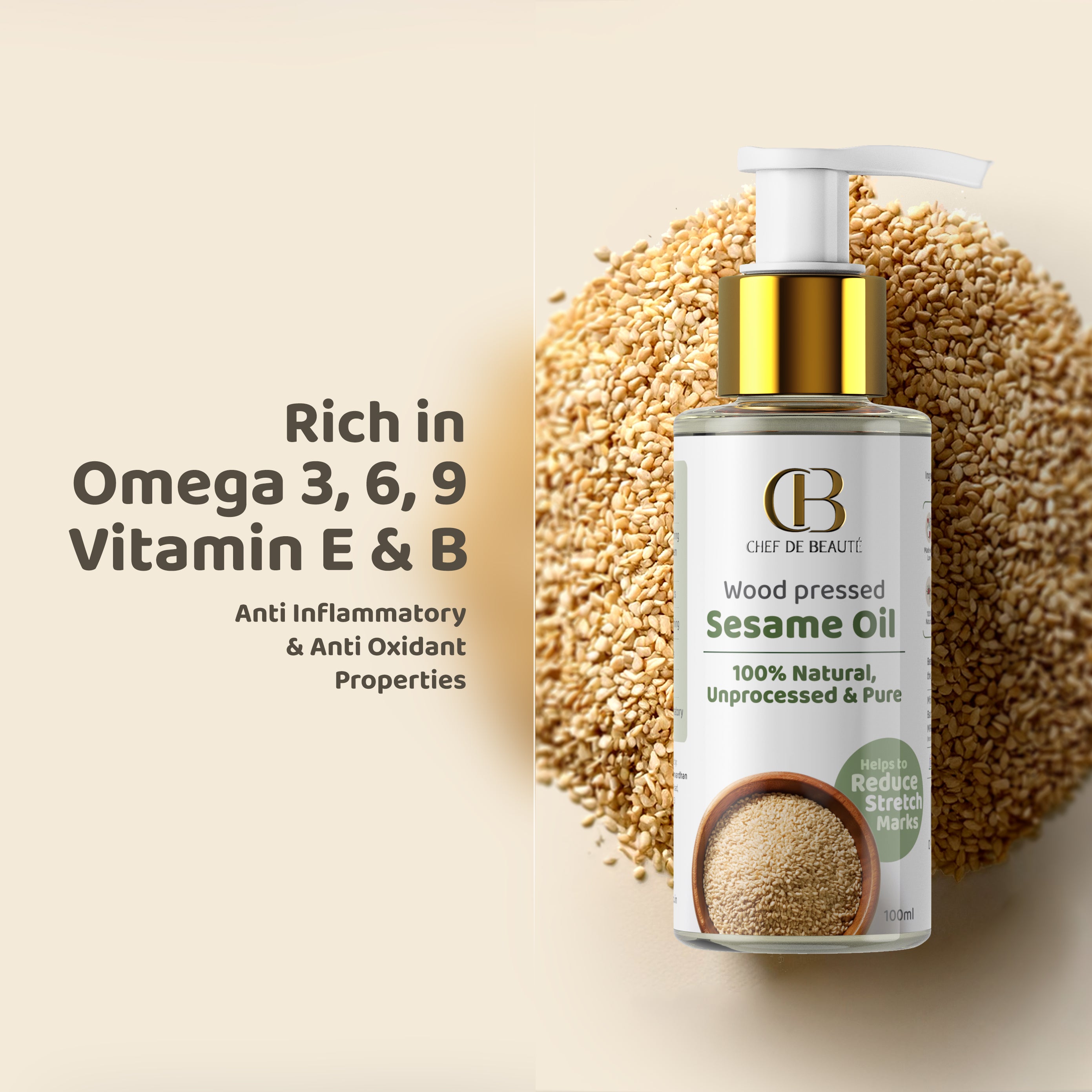 Woodpressed Sesame Oil - 100% Pure, Natural & Unprocessed