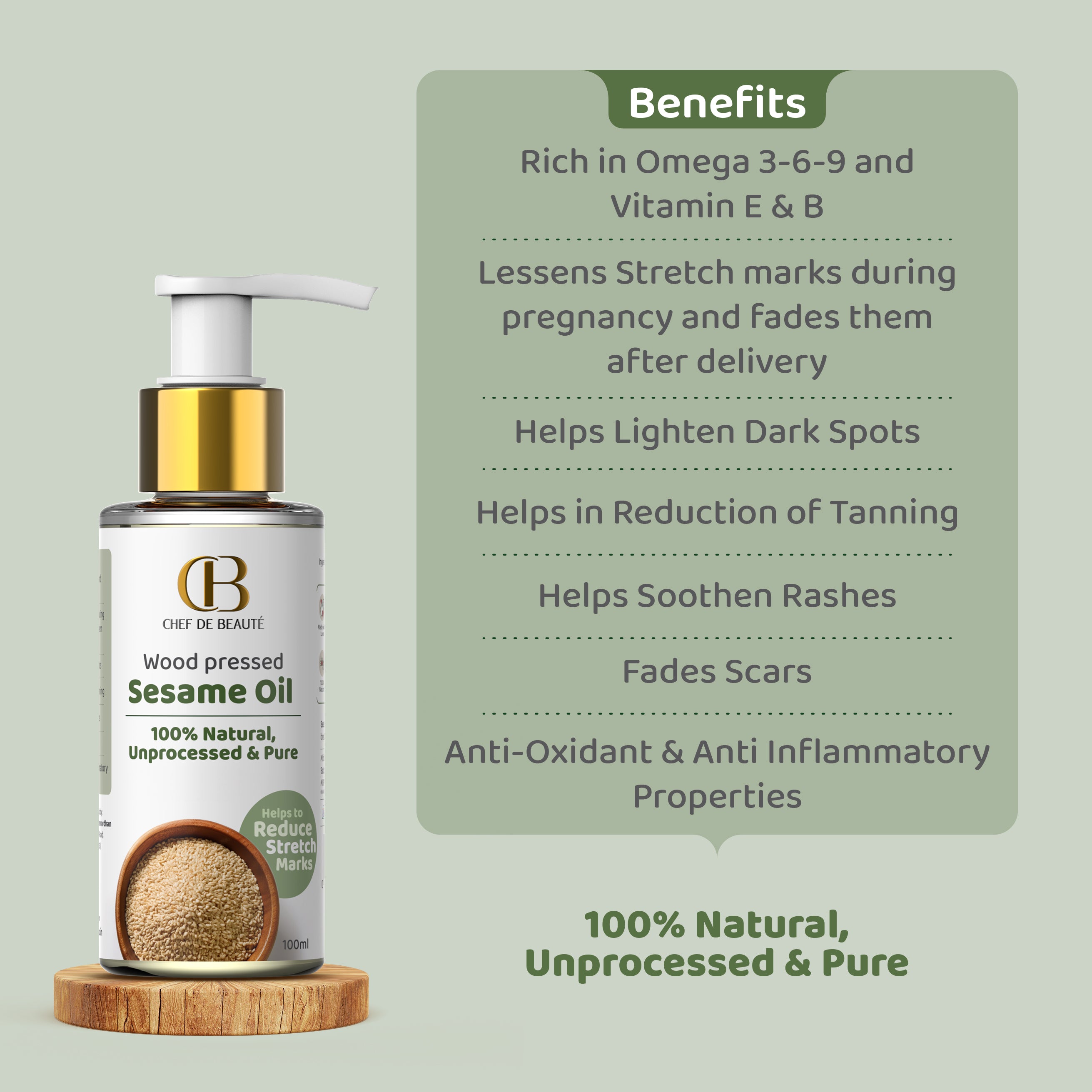 Woodpressed Sesame Oil - 100% Pure, Natural & Unprocessed